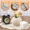 Handmade Crochet Lace Doilies, 2PCS Beige Oval Cotton Table Runner Placemats, Floral Cotton Table Scarf Knitted Coasters Placemats Furniture Cloth