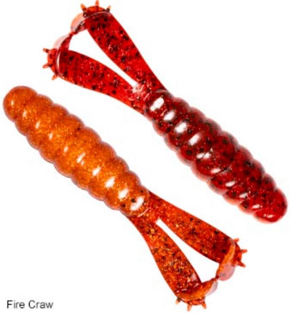 Zman Soft Lure Goat 3.75 Inch 4/Pack Fire Craw (9443)
