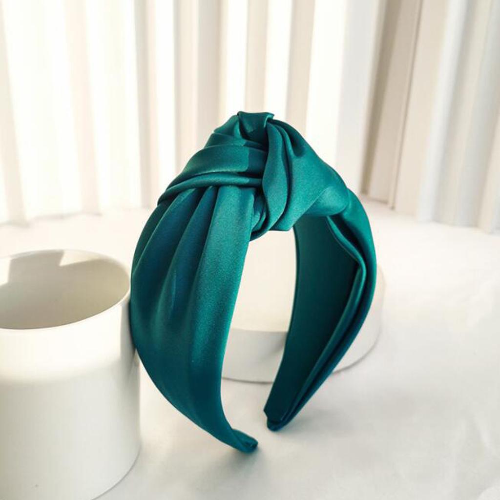 PROLY New Fashion Women Headband Adult Wide Side Solid Color Hairband Center Knot Turban Casual Hair Accessories
