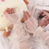 Soft Wrist Cuffs Polka Dot Temperament Mesh Lace Sunscreen Sleeves Korean Style Oversleeves Sun Protection Women Arm Sleeves