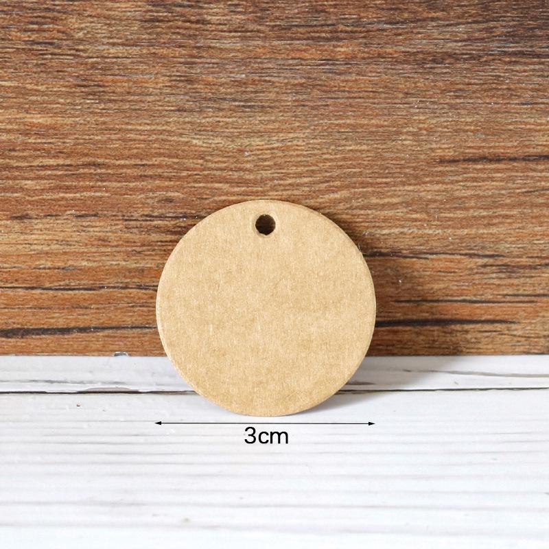 Vintage Kraft Paper Tags - Blank Round Hang Tags, DIY Graffiti Bookmarks, Message Cards (100 Pieces)