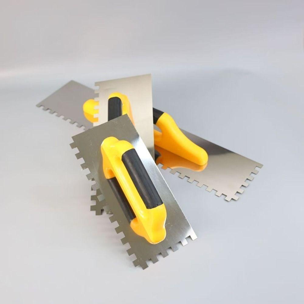 Durable Square Notch Trowel Comfort Grip Handle Masonry Trowel Stainless Steel Trowel  Floor Tiling