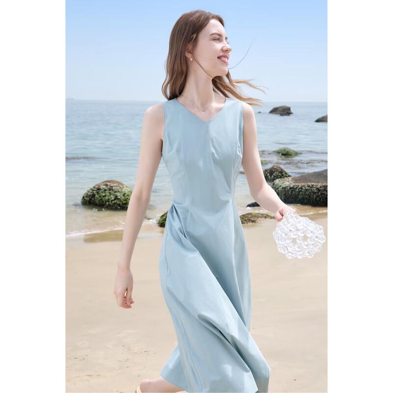 BETU Damen Meeresbrise Rüschenkleid