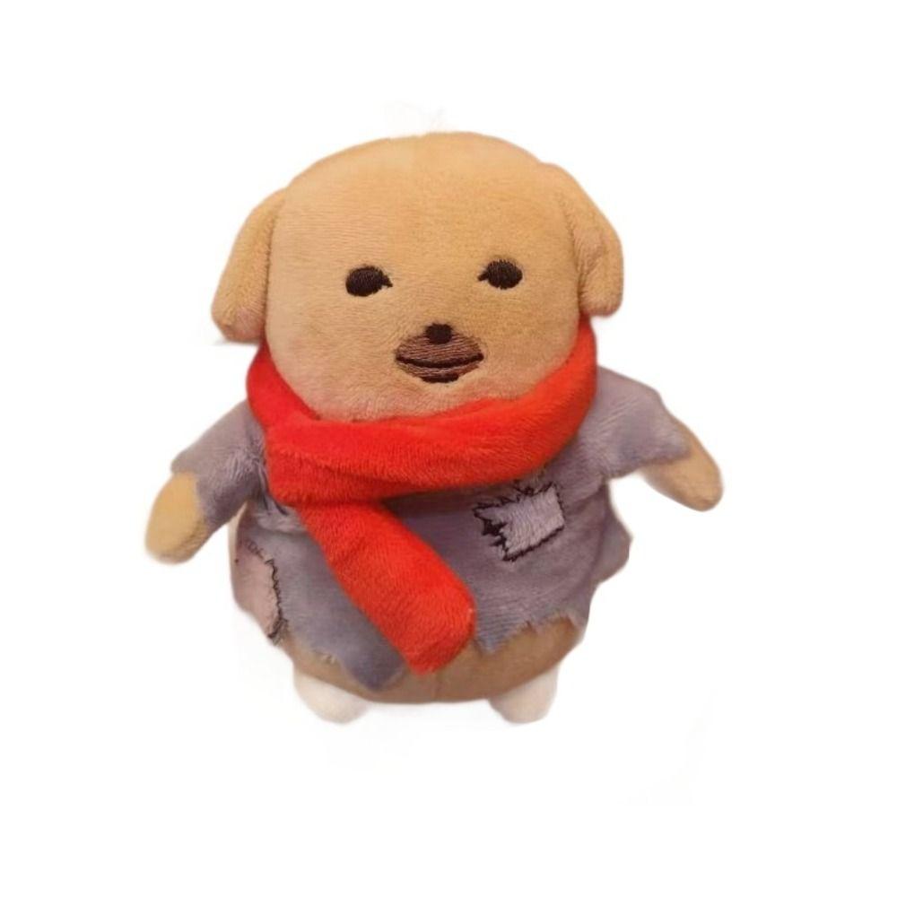 Stuffed Animal Dipping Sauce Dog Poor Tired Puppy Plush Keychain Dog Plush Doll  Gifts for Kid