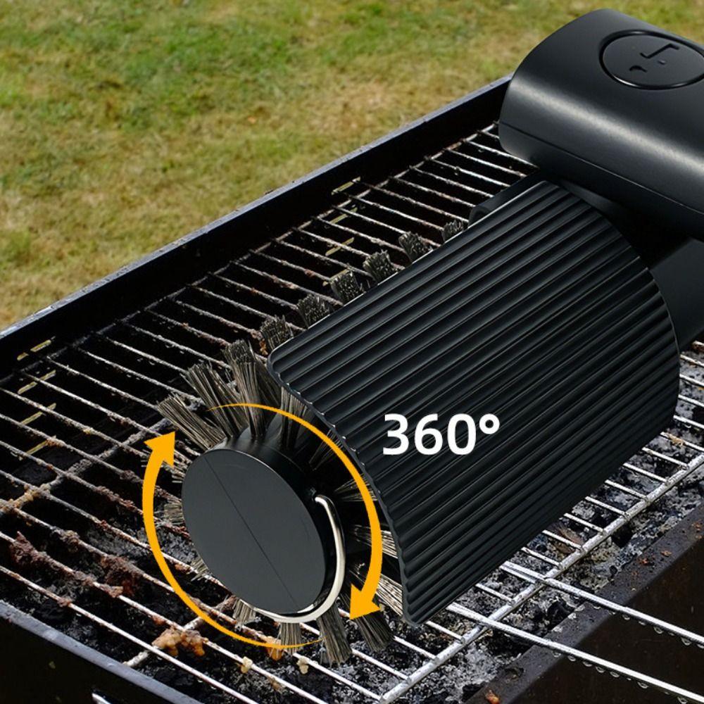 360 Degree Rotate Electric Grill Brush Rechargeable Barbecue Grill Cleaning Brush BBQ Accessories