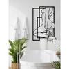 1 Piece Floating Female Line Metal Wall Art, Minimalist Gallery Sculpture for Bathroom Bedroom, Brushed Steel Material, Modern Home Decor