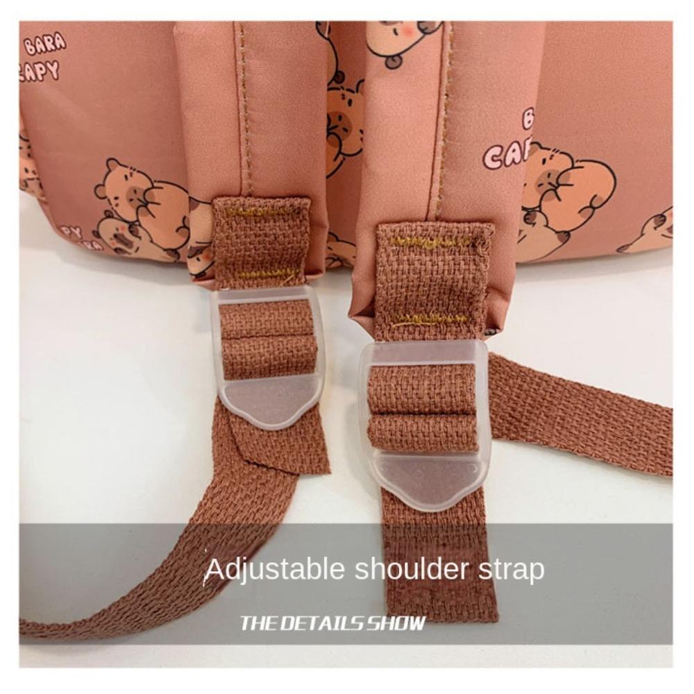 Cute Cartoon Capybara Backpack Ultra-light Pattern Children's School Bags Breathable Book Bag