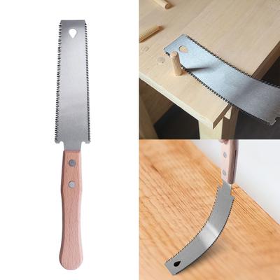 Small Japanese Hand Saw for Fine Cutting Wood, Double Edged Flush Cut Saw, Non-slip Wooden Handle