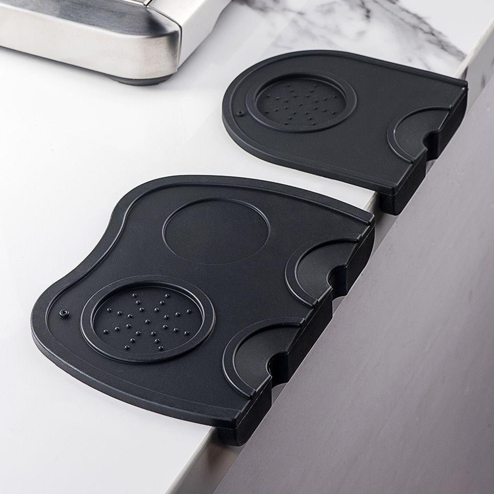 Anti-Skid Powder Distributor Mat Black Coffee Corner Pad Espresso Coffee Tamper Mat  Coffee Bar