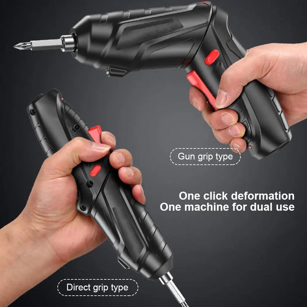 3.6V Wireless Electric Screwdriver Rechargeable Household Electric Drill LED Lighting Mini Electric Screwdriver Power Tool Set