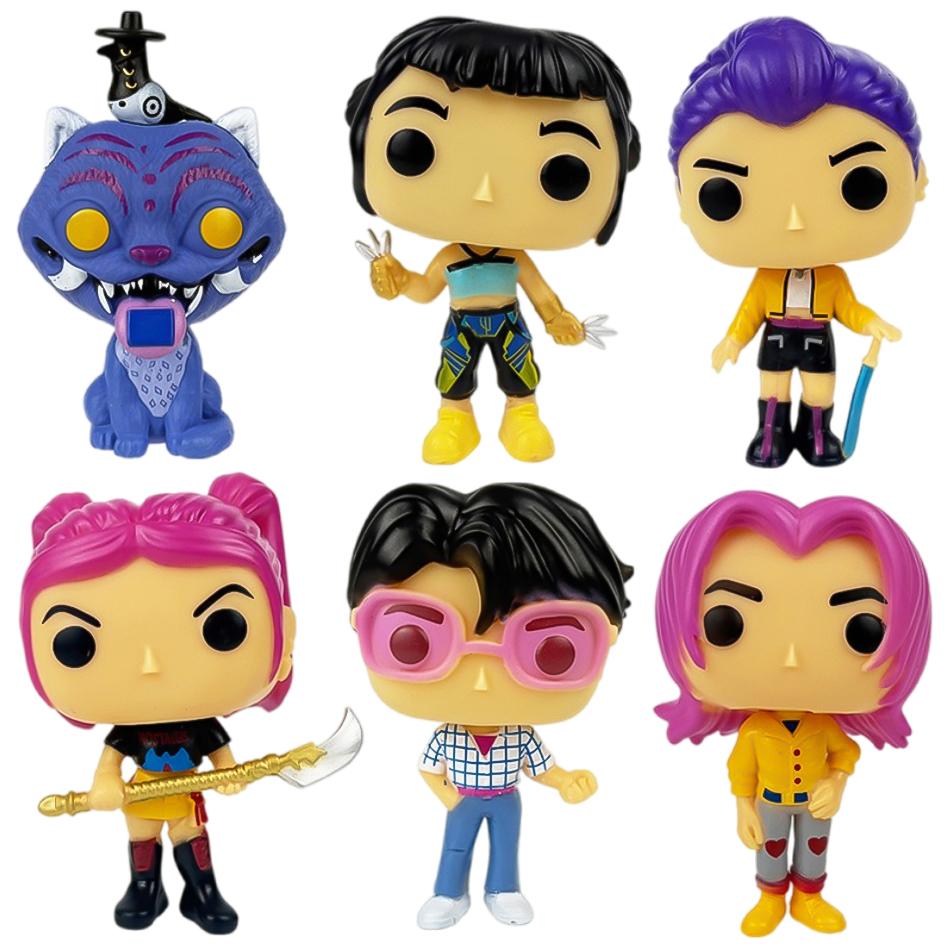 K-pops Demons Hunters Anime Figure Rumi Zoey Mira Saja Boys Action Figure Cosplay Vinyl Ornament Figures Toy Fan Gifts