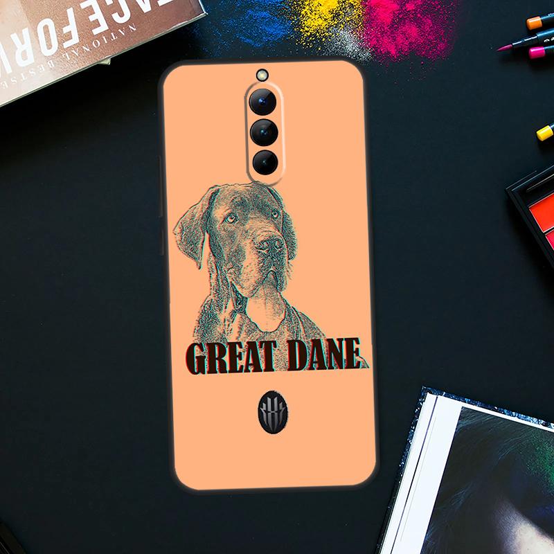 Great Dane Dog Case For ZTE Nubia Red Magic 9 8 8S Pro Plus RedMagic 6S 7S Pro 6 7 Pro 5S 6R 5G Back Cover