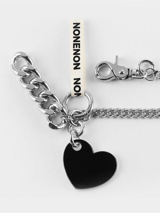NONENON BLACK LOVE KEYRING_L