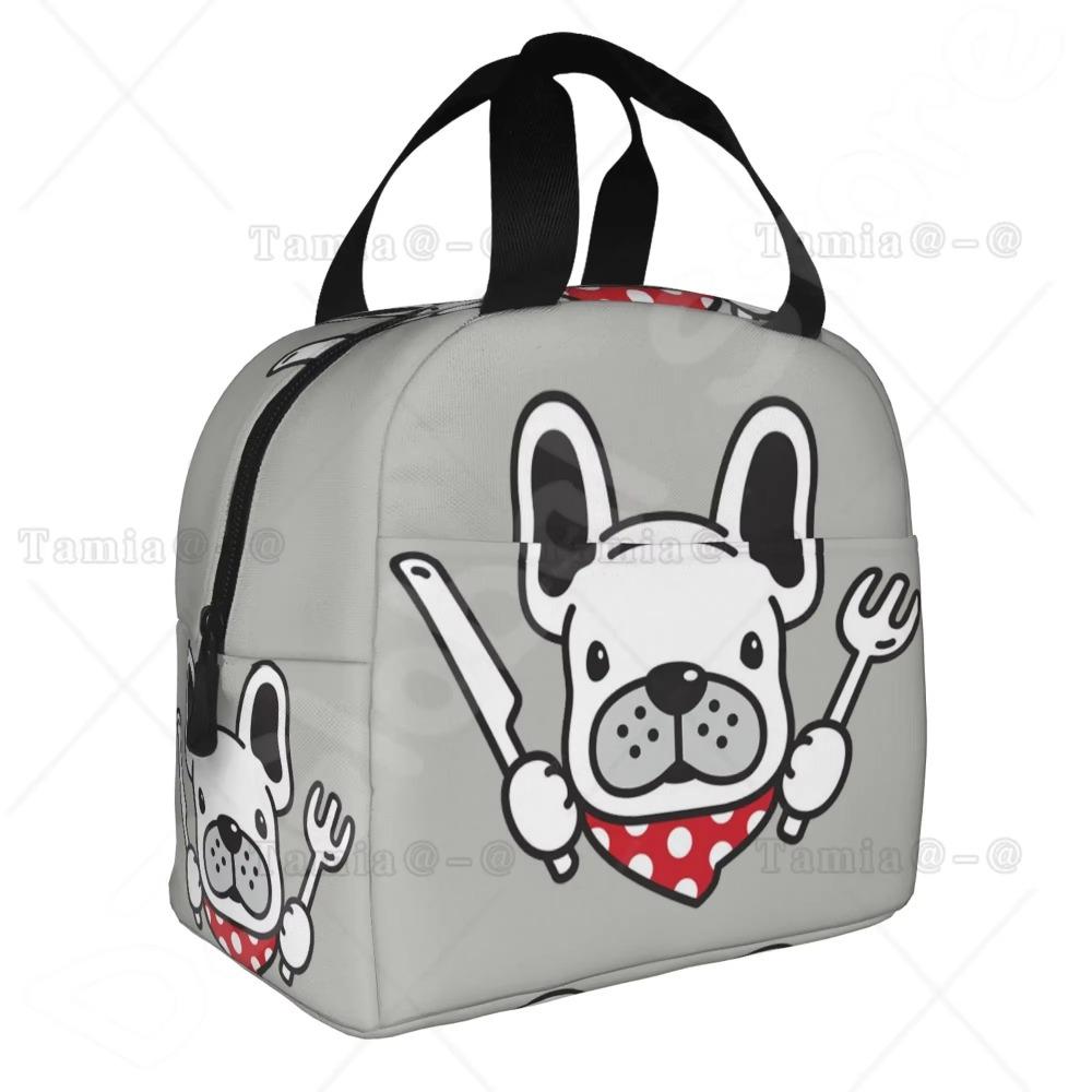 French Bulldogs Dog Insulated Lunch Bag for Women Men and Kids Large and Reusable Handle Freezable Work School Travel Tote Bags