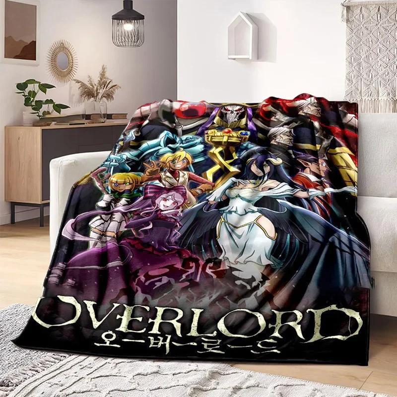 3D Print Overlord Anime Blanket Soft Sofa Cover Throw Blanket Fleece Tapestry Lightweight Warm Bed Blankets for Bedroom Couch