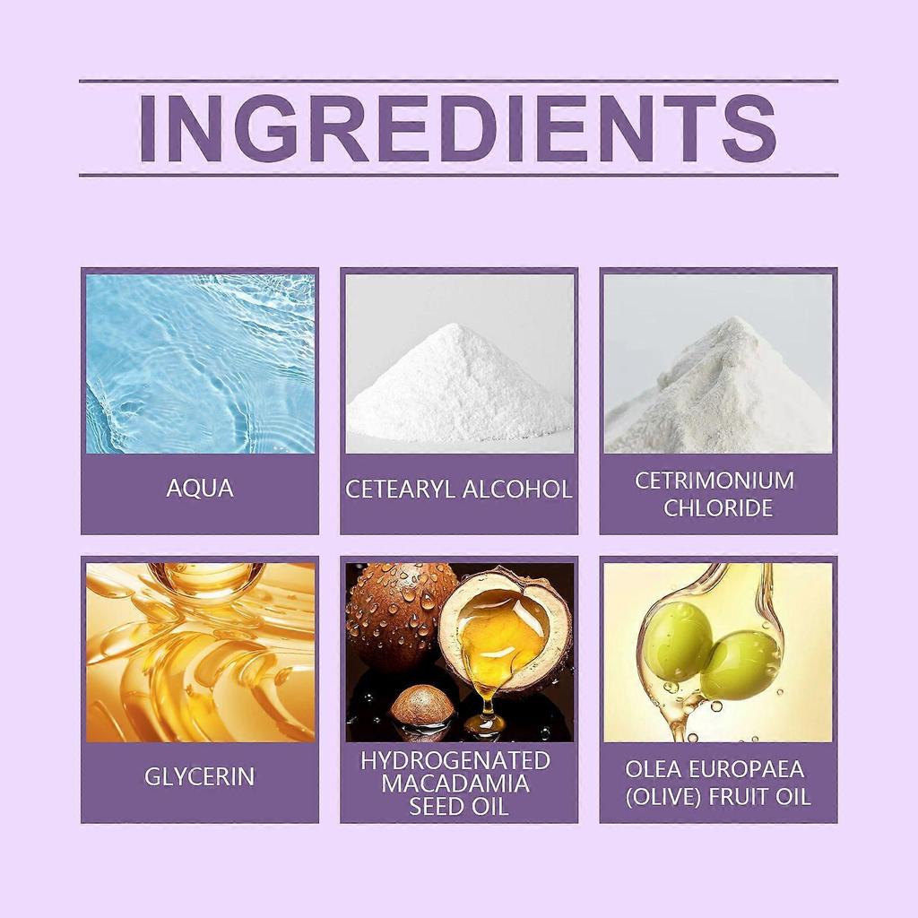 Eelhoe Keratin Purple Hair Mask Nourishes And Moisturizes Dry And Frizzy Hair, Making It Smooth, Shiny And Repairing Hair