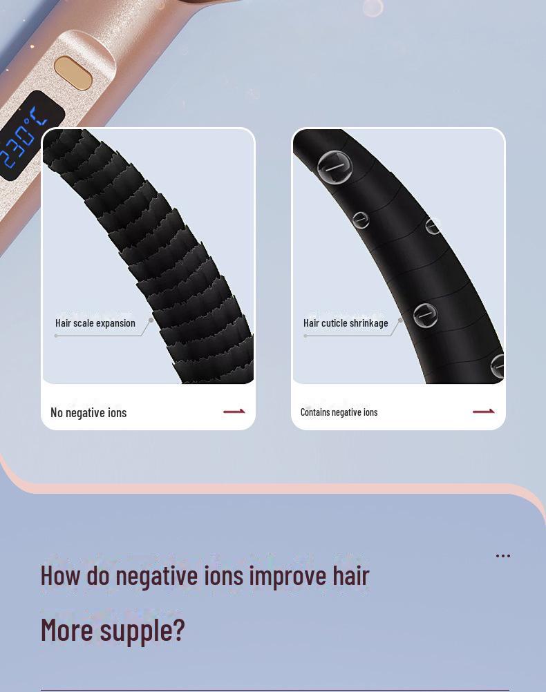 Negative Ion Dual-Purpose Hair Comb: Straightens & Curls Without Damage