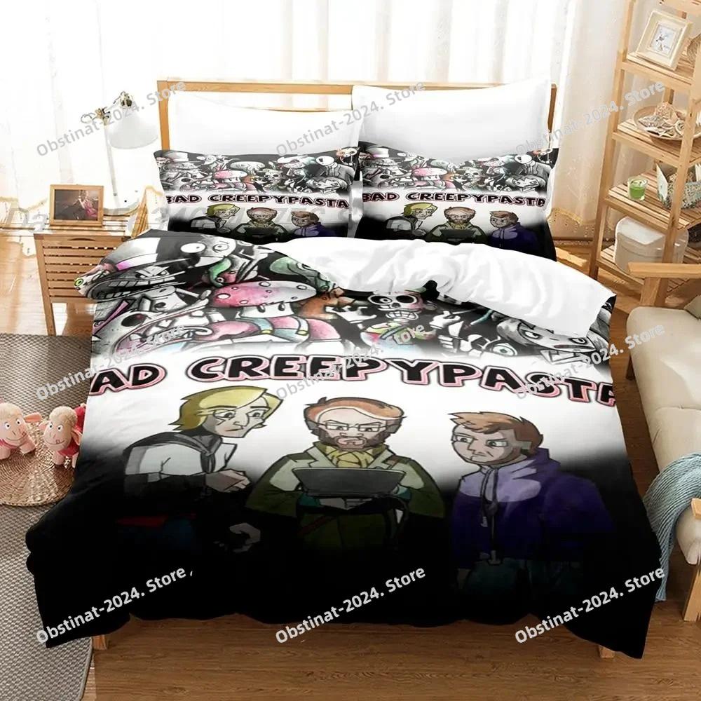 Creepypasta Bedding Set Single Twin Full Queen King Size Bed Set Adult Kid Bedroom Duvet cover Sets 3D Print Anime bed sheet set