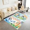 Bluey's Soccer Fun Customized Name Floor Rug Office Rug Suitable for Bedrooms Playrooms Kitchen Dormitory Anti-slip Rug Decorate Offices