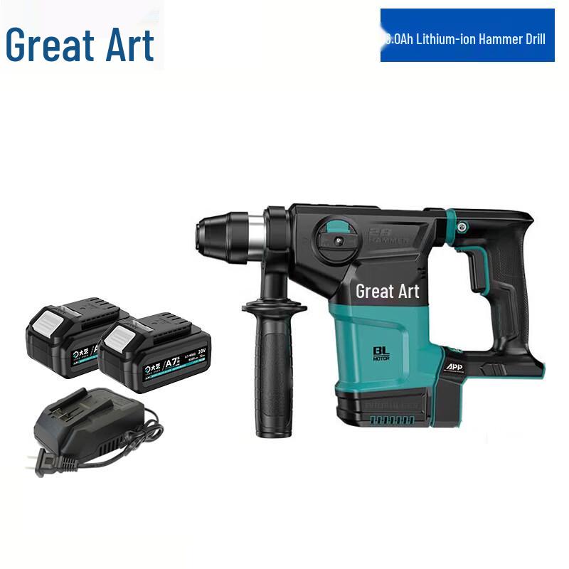 DAYI 20V Brushless Cordless Rotary Hammer 28mm CN plug (adapter included)