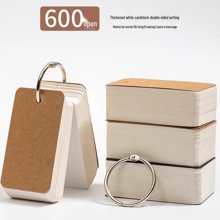 Compact Loose-Leaf English Vocabulary Notebook with Iron Ring