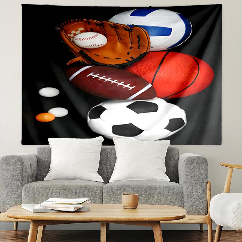 Sports Equipment Collection Tapestry Hanging for Bedroom,Livingroom, Playroom,Decor Art Room Wall Tapestry Holiday and Birthday Gifts