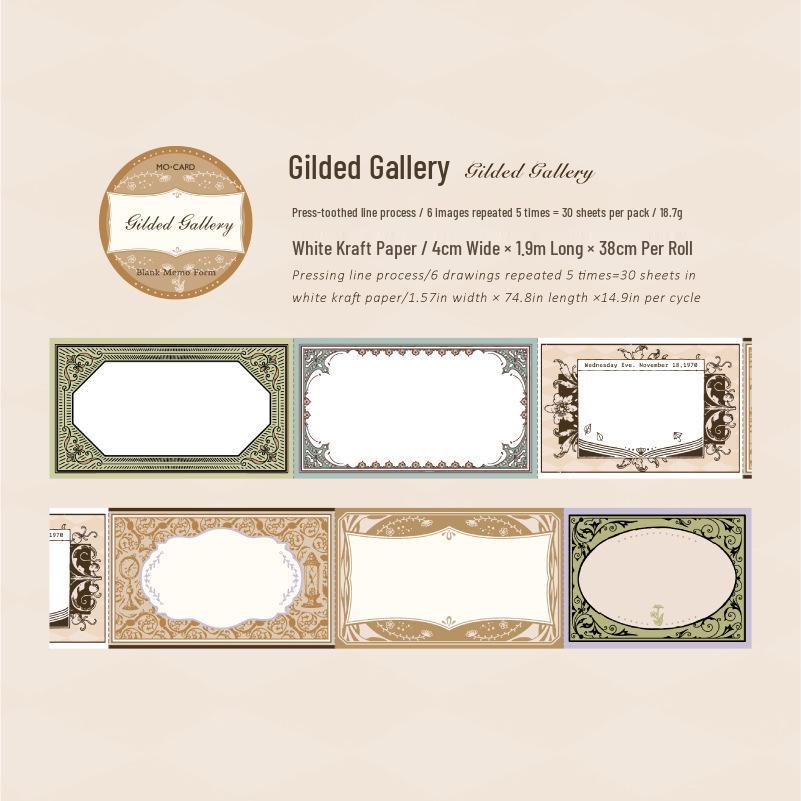 Retro Journal Sticky Notes Set - Kraft Paper Die-Cut Signs (6 Styles)