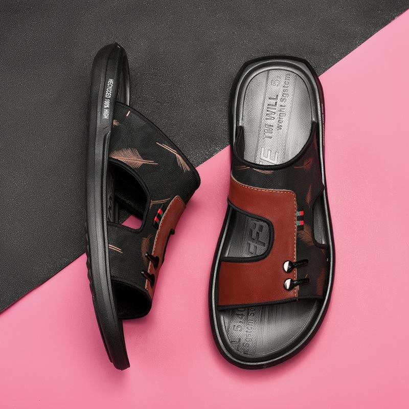 Sommer Koreanische Version von trendigen Herren-Slippern vielseitige Strandsandalen Outdoor-Sandalen rutschfeste Flip-Flops Sportbekleidung Flip-Flops