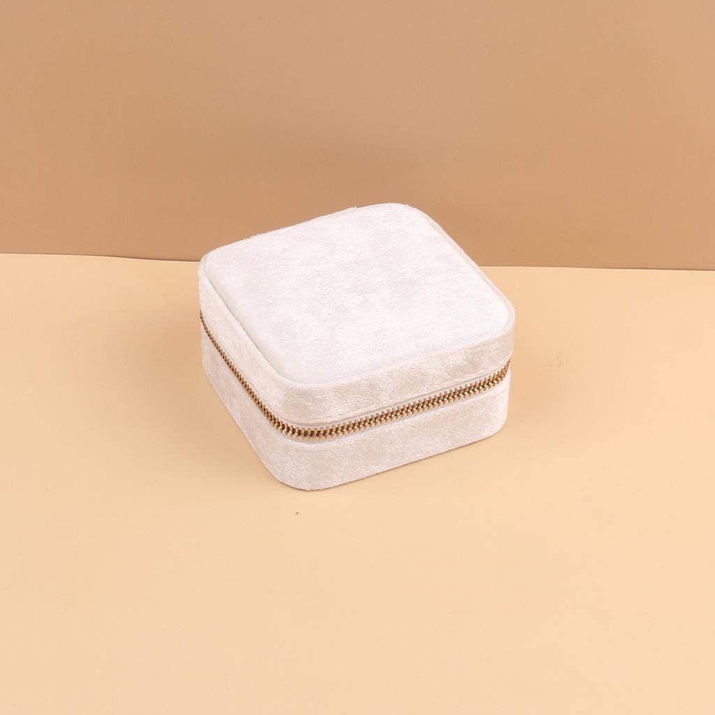 Clever Compartmentalized Design Small Body Hand Moving People Velvet Multifunctional Protection Jewelry Double Storage Box