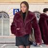 Winter Large Lapel Fur Jacket Women's Imitation Fox Fur Temperament Celebrity Style Faux Fur Jacket
