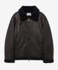 Vtwo 8226 Vintage Coated Leather Wool Shearling Mustang_Black