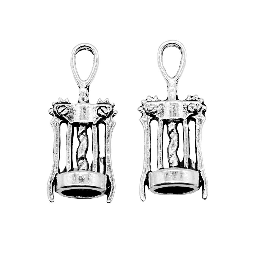 

10шт Открывалка для вина Шармы Шармы Античное серебро Цвет Цинковый сплав 26X9mm