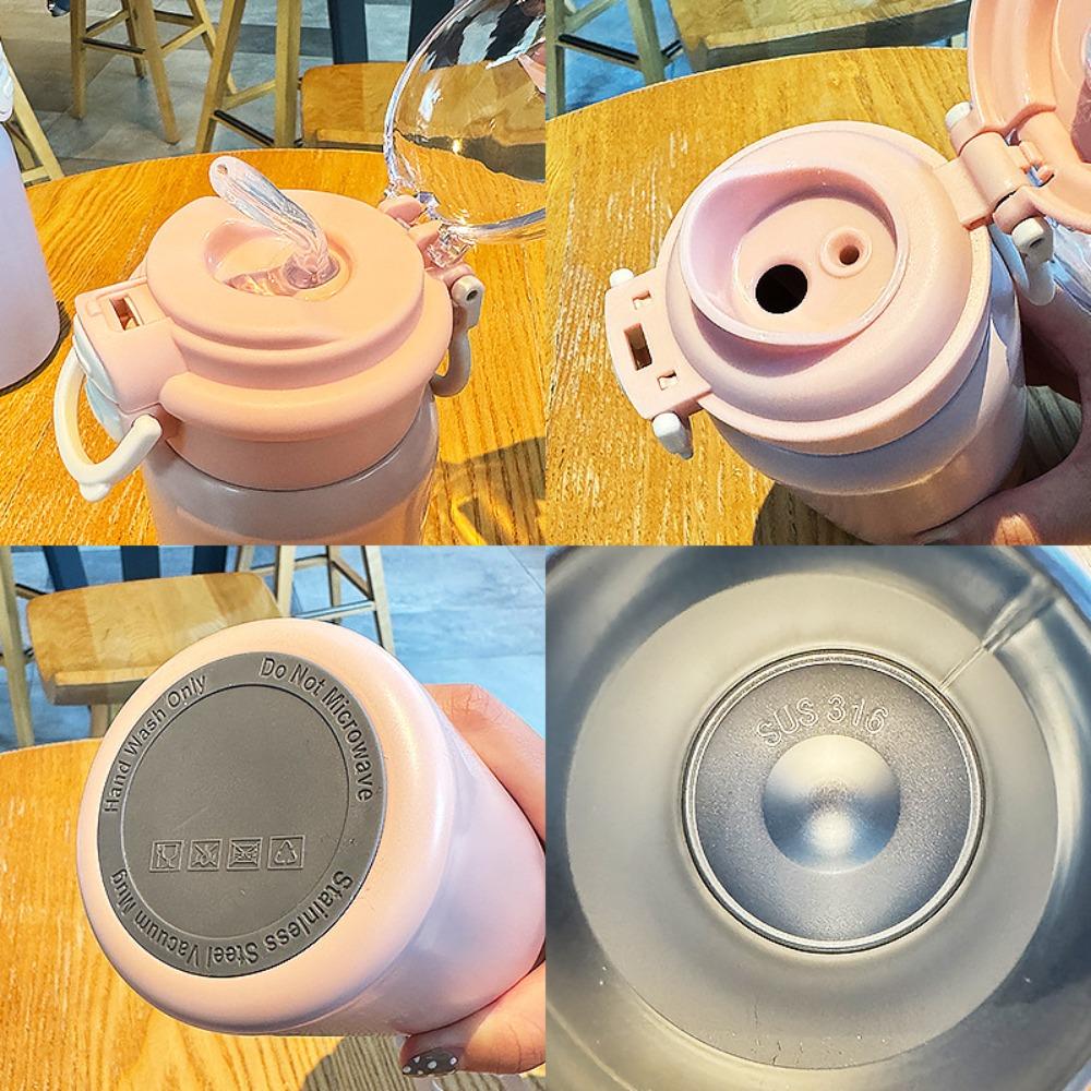 Portable Coffee Mug Simplicity Vacuum Flask Durable Bouncing Vacuum Cup  School