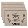 1PC Bless The Food Table Mats Inspirational Inspirational Placemat For Family Love Dinner Table Decor Place Mats Home Decor,