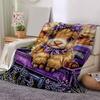 1pc Cute Puppy with Purple Bow Home Decor Blanket, Couch Throw, Outdoor Blanket .W060