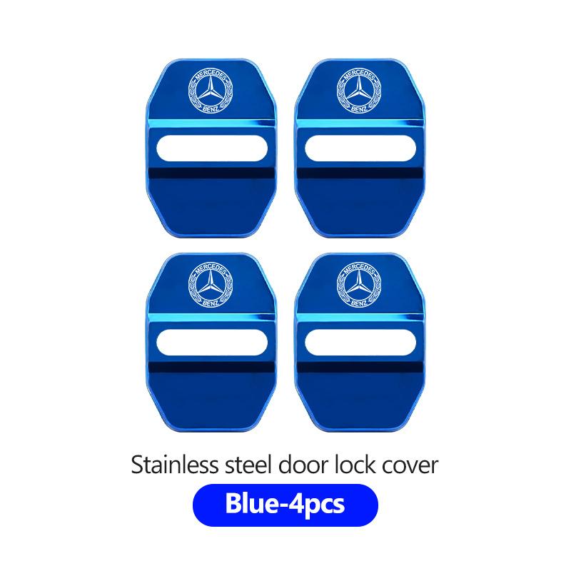 AAVU1 For Benz 4PCS Fashion Stainless Steel Car Covers Door Lock Protecting Cover AMG CLA CLS C180 C200 W204 W205 Exclusive A C E R V