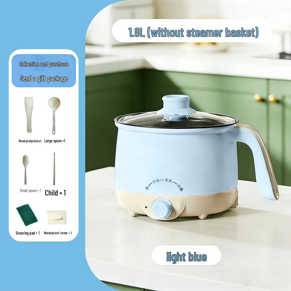 Portable Multi-Functional Mini Electric Cooker: Rice Cooker & Stir-Fry Pan Combo for Home & Dorm Use