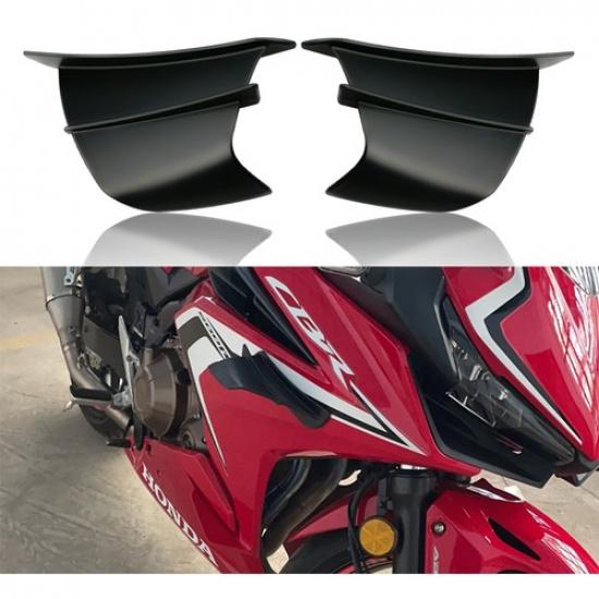 2X Motorcycle Side Winglets Air Spoiler Deflector Wing Kit for Black For YAMAHA