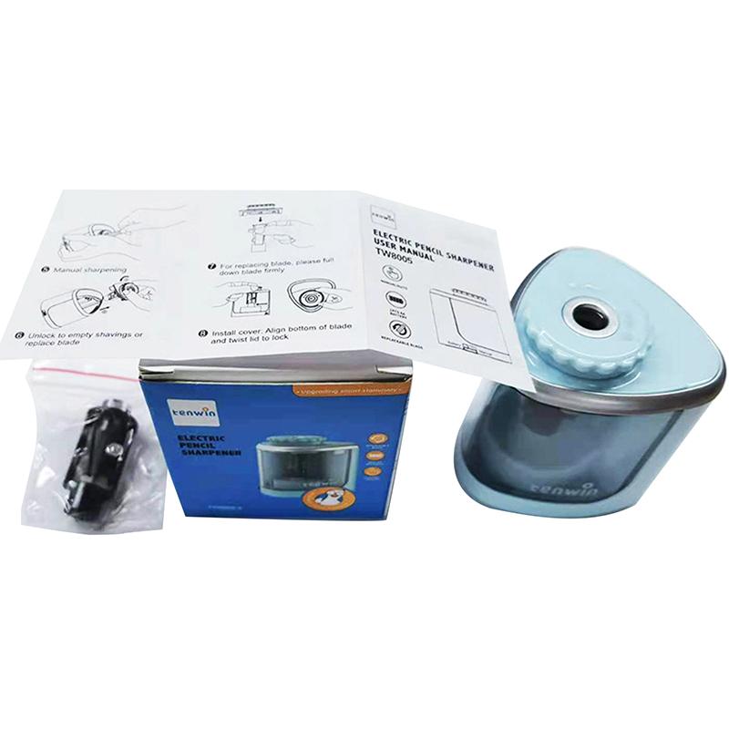 Electric Auto Pencil Sharpener Safe Student Helical Steel Blade Sharpener For Artists Kids Adults Colored Pencils