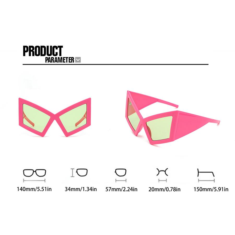 Oversized Frame Cat Eye Women's Sunglasses Personalized Trendy Hip-Hop Beach Accessories Bohemian Style Party Glasses