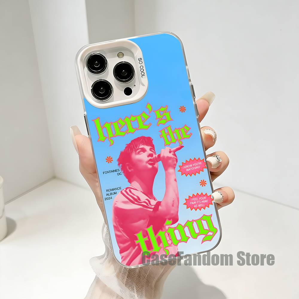 Fontaines DC Romance White Matte Shockproof CoverPhone Case For iPhone 17,16,15,14,13,12,11,Pro,XS,Max,Plus,Mini,SE4,E