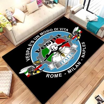 Tapis V-Vespa Moto Mode Moderne pour Salon Chambre Canapé Tapis de Zone Porte de Cuisine Antidérapant Tapis de Sol Alfombra Cadeau d'Anniversaire