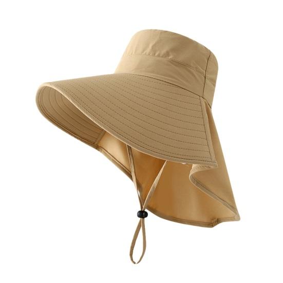Large Brim Bucket Hat, Outdoor UPF 50+ UV Sun Protection Hat, Waterproof Breathable Face Neck Flap Cover Folding Sun Hat for Men, Women