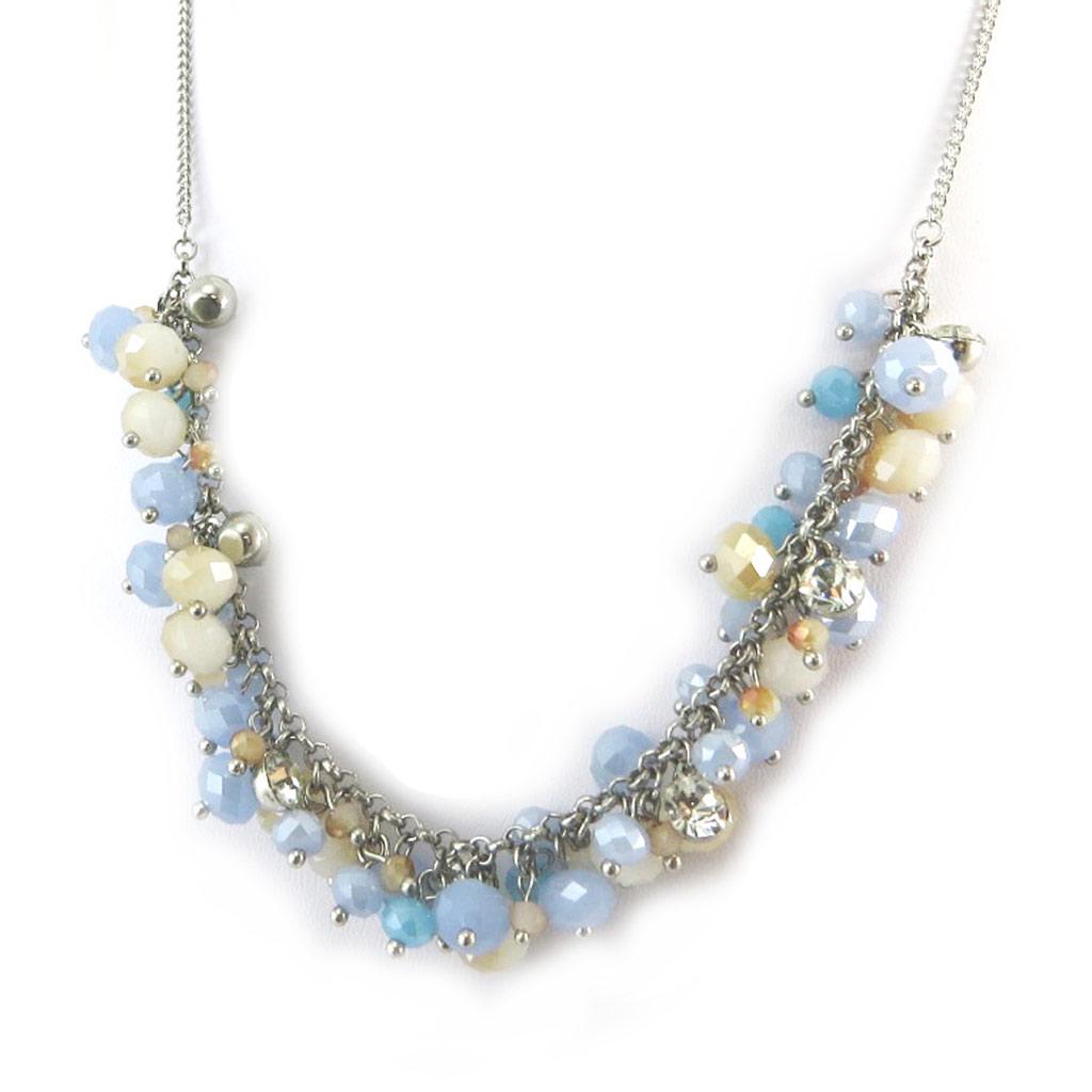 Les Trésors De Lily [N3617] - Ivory Blue 'Sissi' Necklace