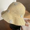 Flower Beach Hat Handmade Weave Sunscreen Boho Panama Cap Sun Cap Sun Hat Sun Protection Straw Hat