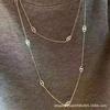Geometric Silver Stackable Stainless Steel Necklace for Women, Perfect for Banquets and Parties