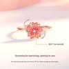 Luxury Flower Jewelry Set: Rotating Pendant Necklace, Stud Earrings & Ring - Elegant Gift for Her