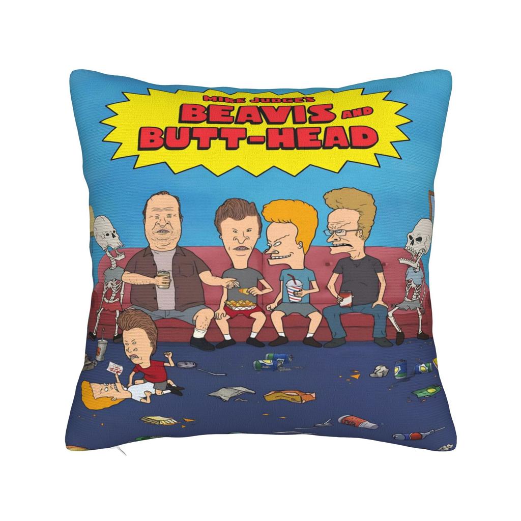 Warm Living Room Beavis and Butthead Decoration Pillowcase Stuff Pillow Cover Zipper Multi-Size