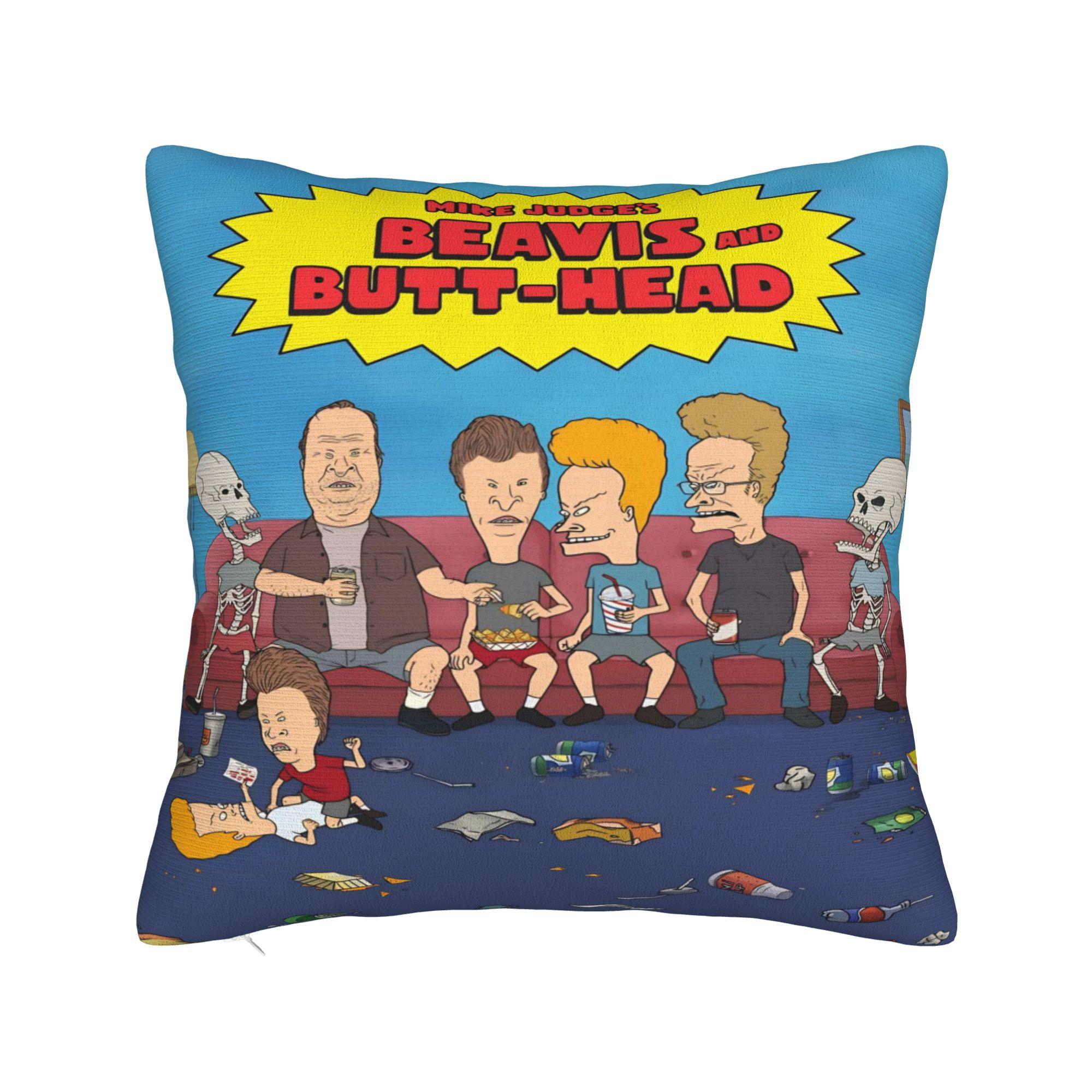

Наволочка для подушки з принтом Beavis and Butthead Покриття для подушки Наволочки Y2K Домашній декор Квадратна Багаторозмірна 16x16in 40X40cm