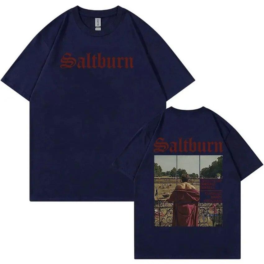 Heißer Film Saltburn Grafikdruck T-Shirt Unisex Mode Harajuku Vintage T-Shirts Unisex Casual Baumwolle Übergroßes T-Shirt Streetwear Unisex
